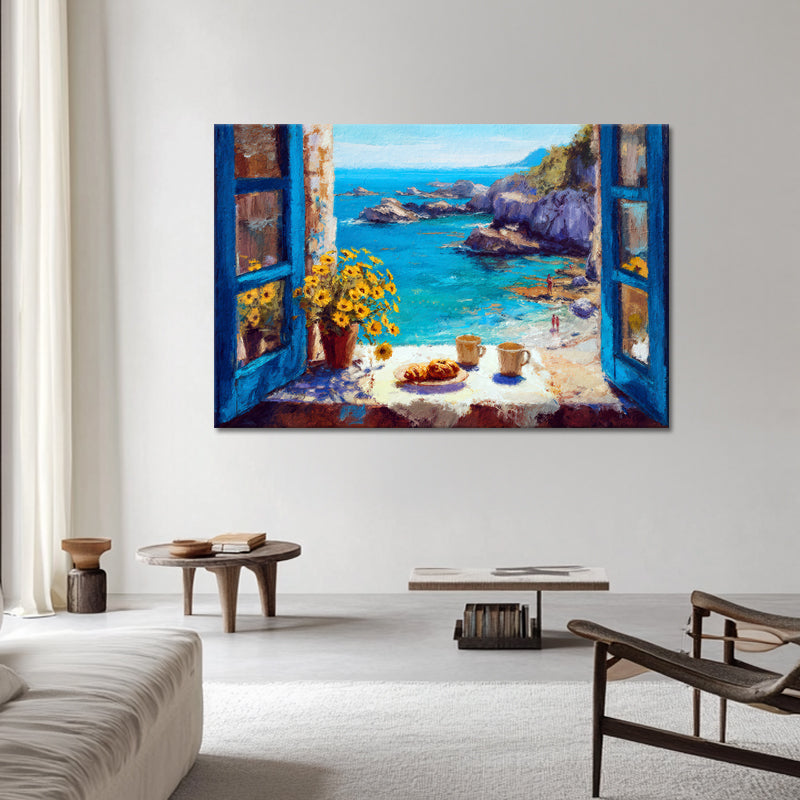 Beruhigendes Interieur am Meer