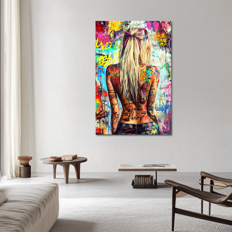 Frau im Pop-Art-Stil