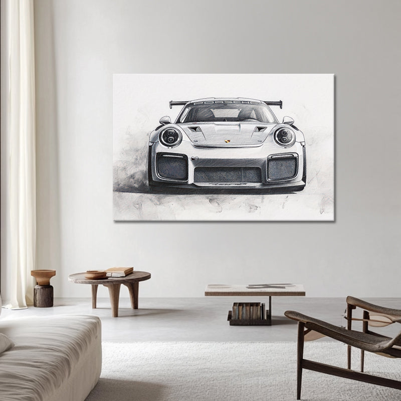 Sportwagen Porsche Silber