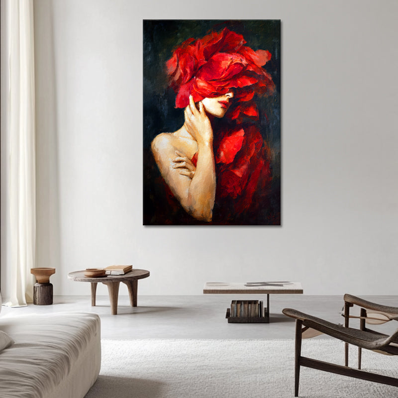 Frau mit Blumen in ihrem III