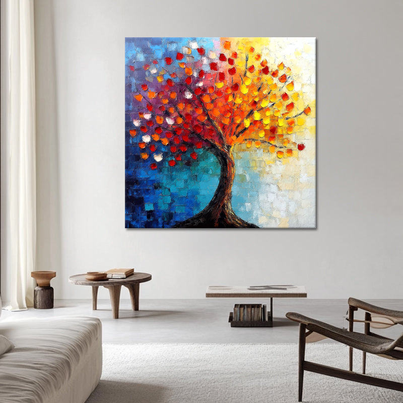 Gemälde bunter Baum III