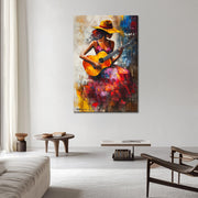 Gitarre spielende Frau