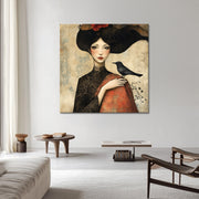 Surrealistische Frau mit Vögelchen II