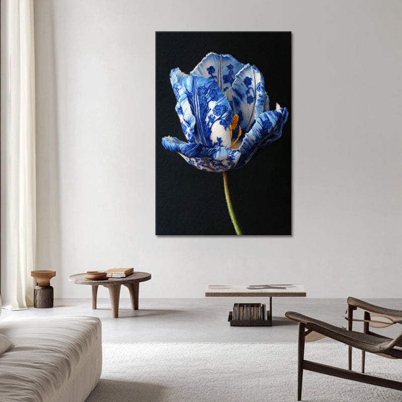 Tulpe im Delfter-Blau-Stil