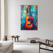 Buntes Gitarrengemälde