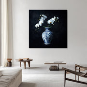 Orchidee in Delfter Blauw vaas