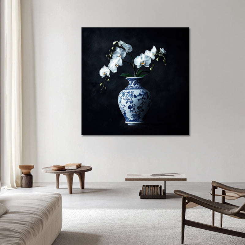 Orchidee in Delfter Blauw vaas