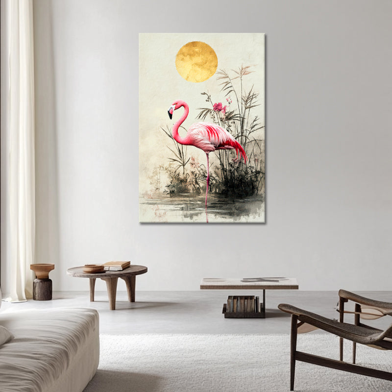 Ein rosa Flamingo