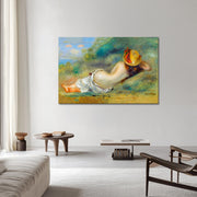 Das Stroh oder die auf dem Gras liegende Frau - August Renoir