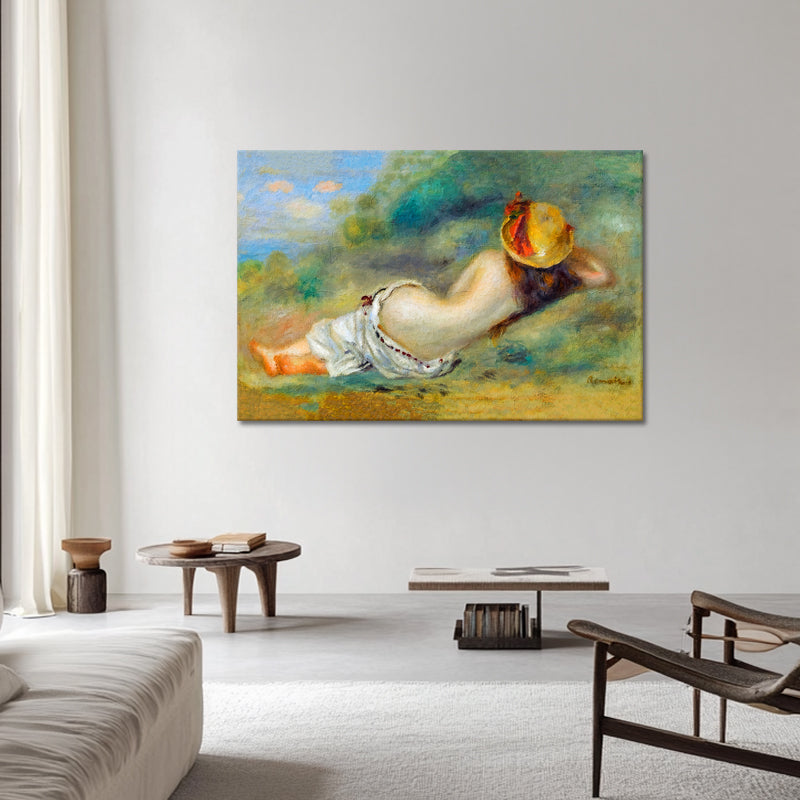 Das Stroh oder die auf dem Gras liegende Frau - August Renoir
