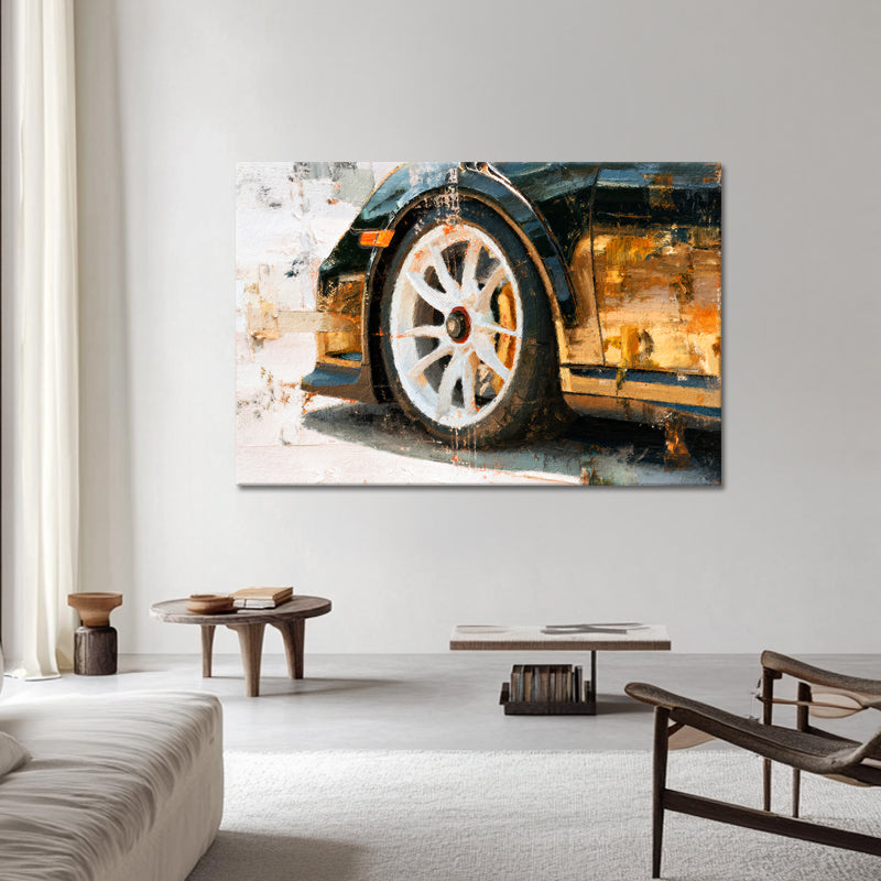 Goldener schwarzer Porsche