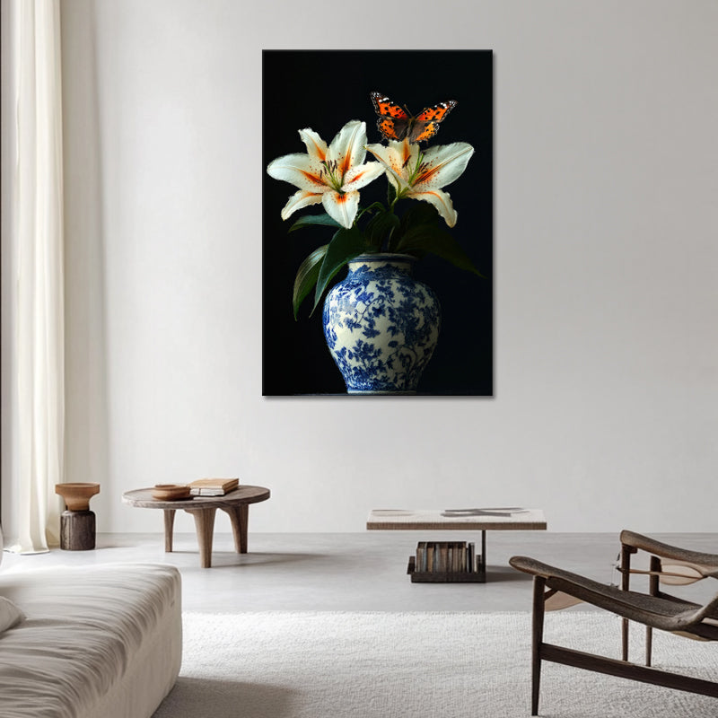 Porzellanvase mit Blumen II