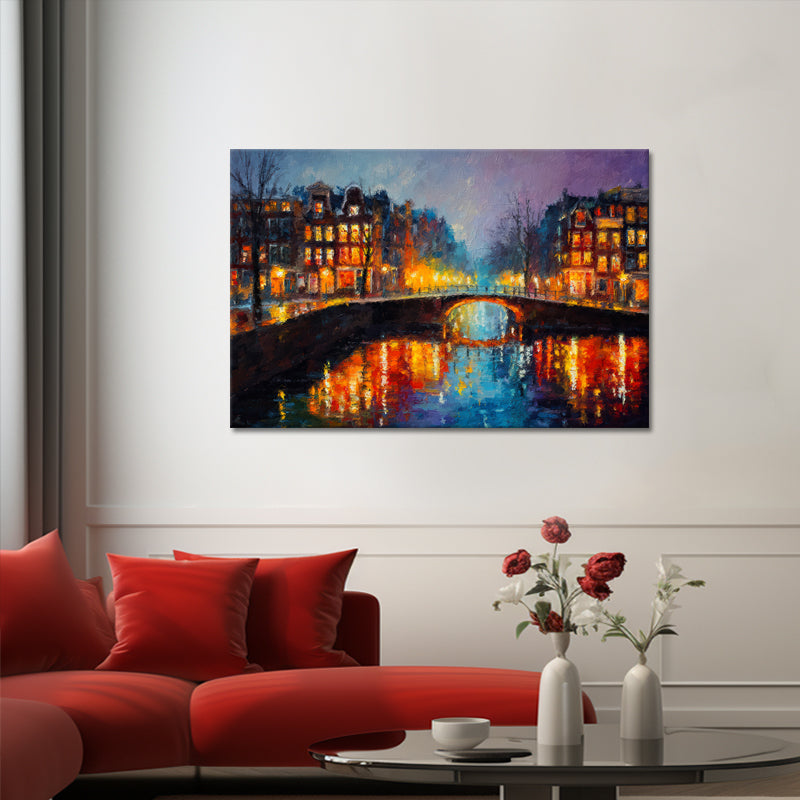 Amsterdamer Gracht bei Nacht