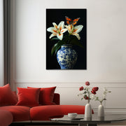 Porzellanvase mit Blumen II