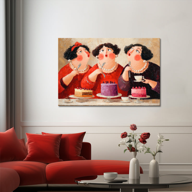 Drei Damen - Dicke Damen Kunst