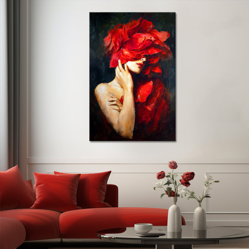 Frau mit Blumen in ihrem III