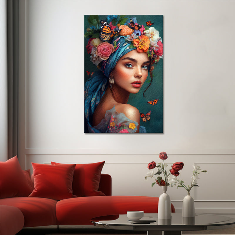 Frau in Blumen
