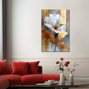 Weiße Blume in Gold II