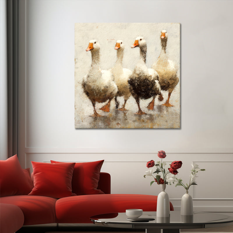 Vier Gänse
