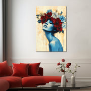 Frau in Blüte