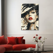 Frau mit Hut – Collage-Kunst