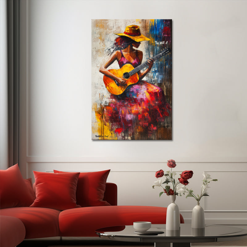 Gitarre spielende Frau