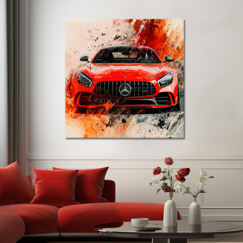 Abstrakter Mercedes AMG GT