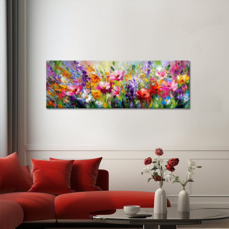 Fröhliches Blumenfeld Panorama II