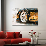 Goldener schwarzer Porsche