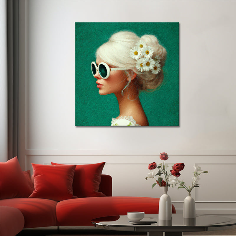 Retro-Frau mit Sonnenbrille