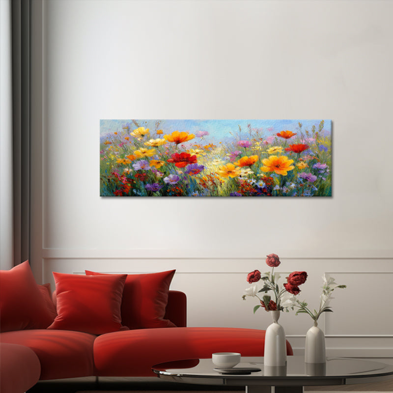 Panorama Buntes Blumenfeld