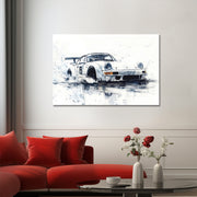 Schwarz-weißer Porsche
