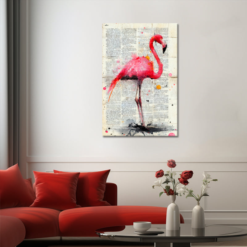 Flamingo-Zeitungskunst