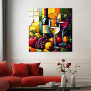 Wein im kubistischen Stil