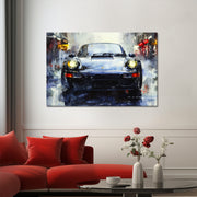 Abstrakter schwarzer Porsche