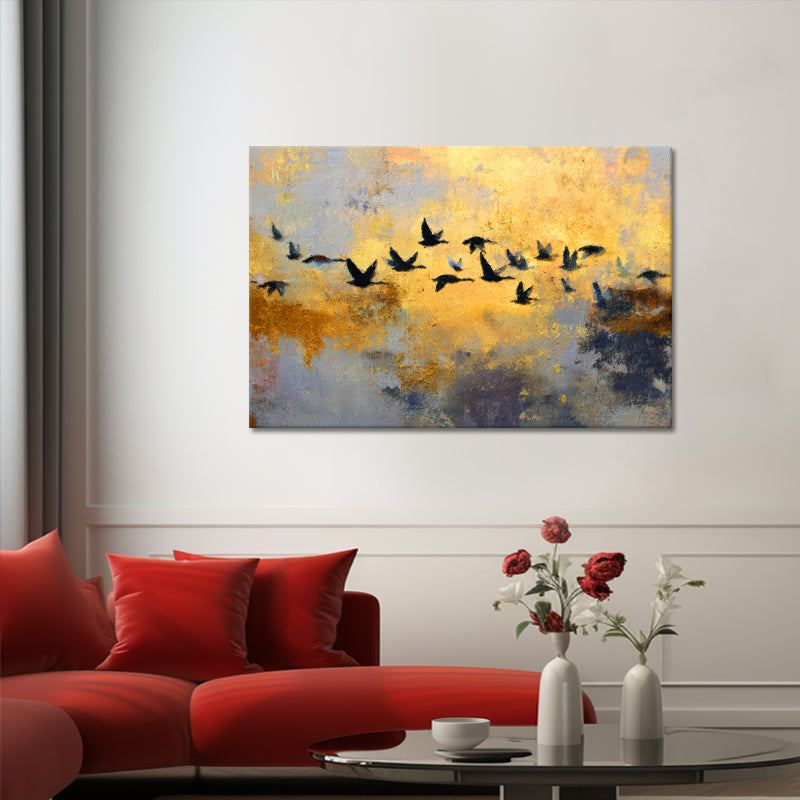 Vögel fliegend abstrakt
