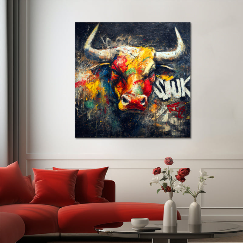 Stier in Pop-Art