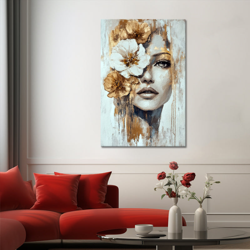 Goldene Blumenfrau