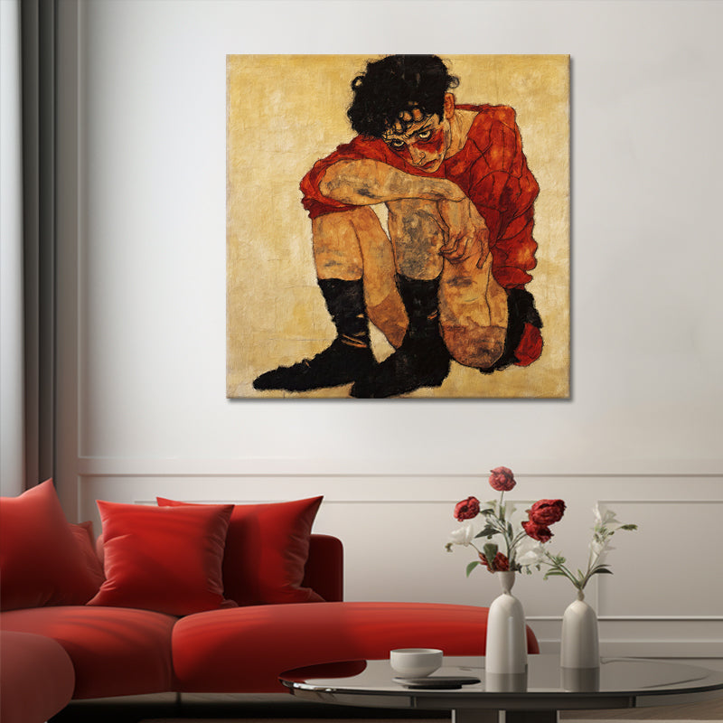Einsamkeit III - Egon Schiele (Inspiration)