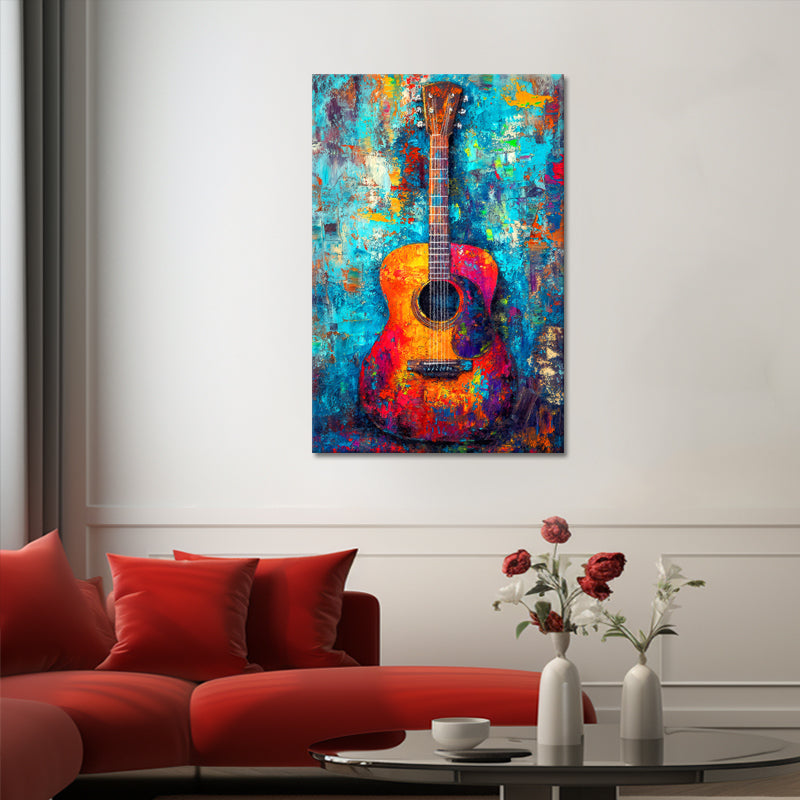 Buntes Gitarrengemälde