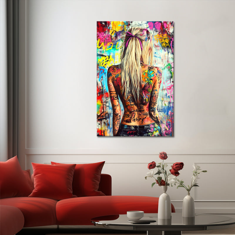 Frau im Pop-Art-Stil