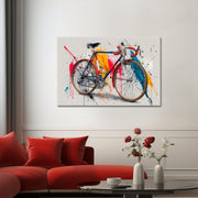 Altes Rennrad in Farbe