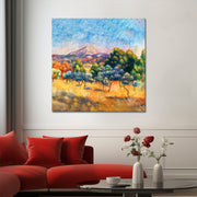 Landschaft bei Montagne Sainte-Victoire - Pierre-Auguste Renoir