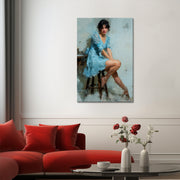 Blaue Kleid-Eleganz