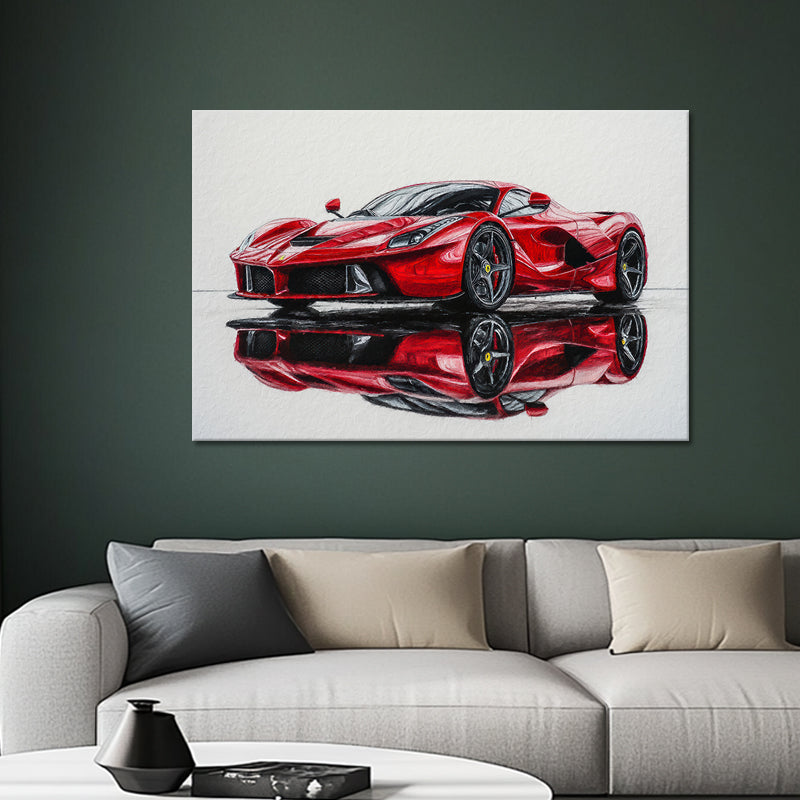 Gemälde Ferrari-Rot
