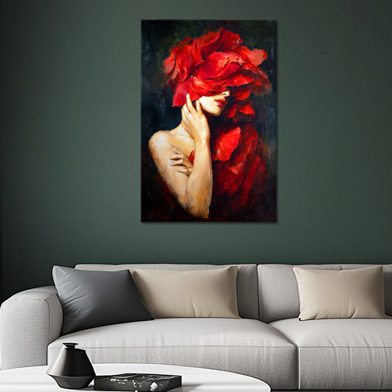 Frau mit Blumen in ihrem III