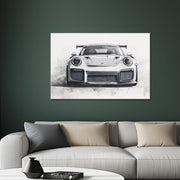 Sportwagen Porsche Silber