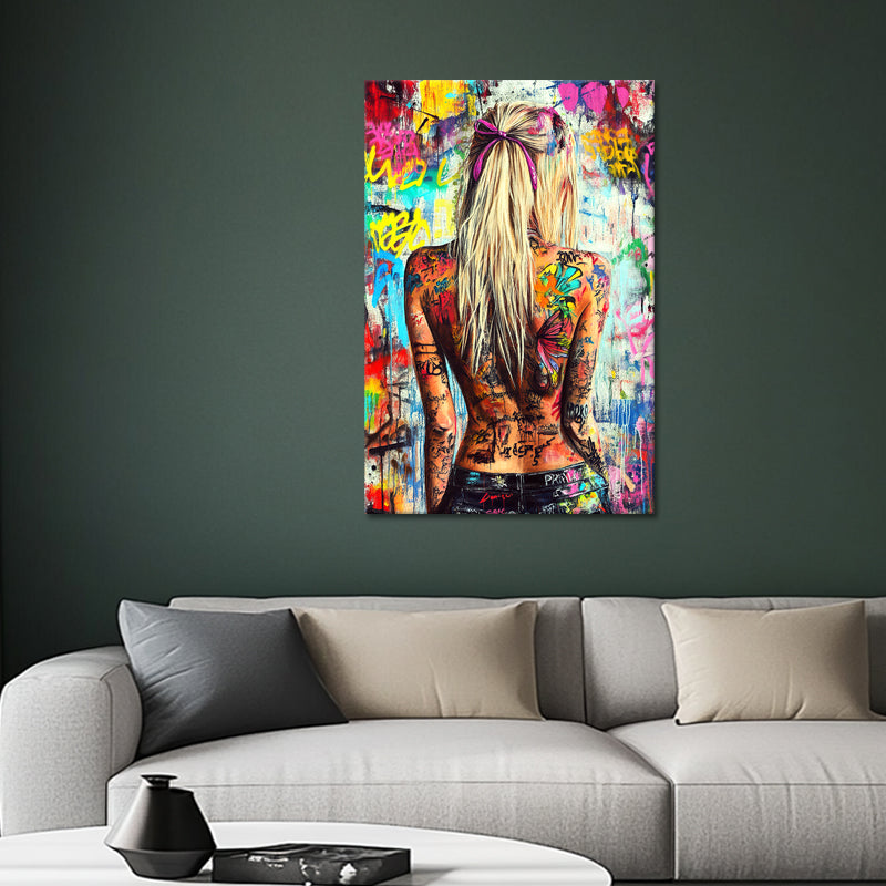 Frau im Pop-Art-Stil