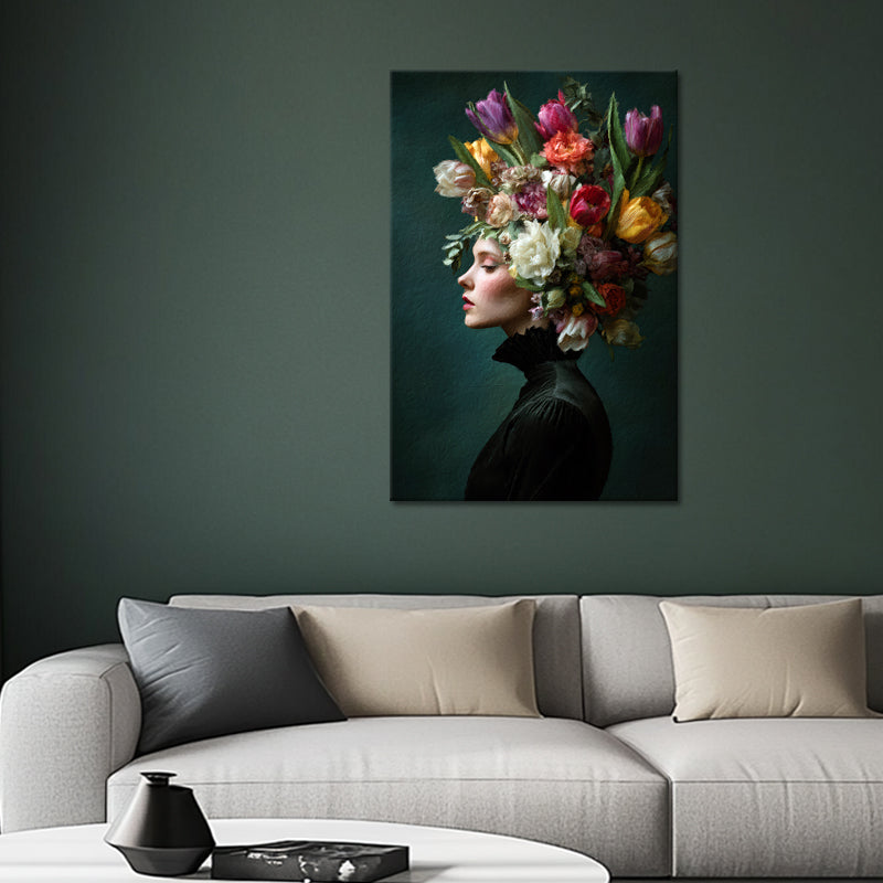 Porträt Frau Tulpen