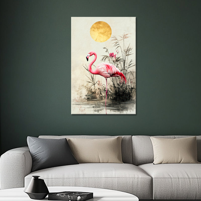 Ein rosa Flamingo